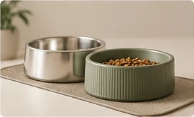 Pet feeding and drinking products